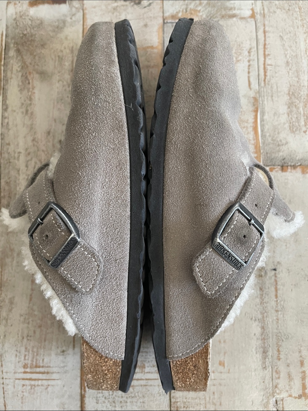 ‼️SOLD‼️Birkenstock Stone Coin Gray Boston Clogs☕️ - Picture 5 of 16